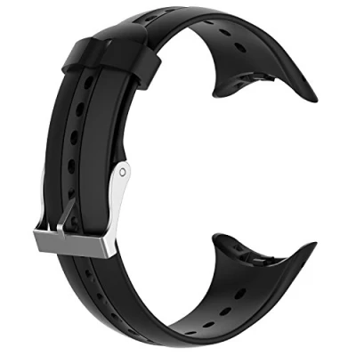 Afbeelding van INF Bandje compatibel met Garmin zwemhorloge, zachte siliconen reservearmband voor zwarte horlogeband, samentrekkende designstijl