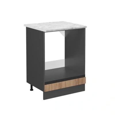 Afbeelding van Vicco Ovenombouwkast R Line, Krachtige eik goud/Antraciet, 60 cm WB Marmer