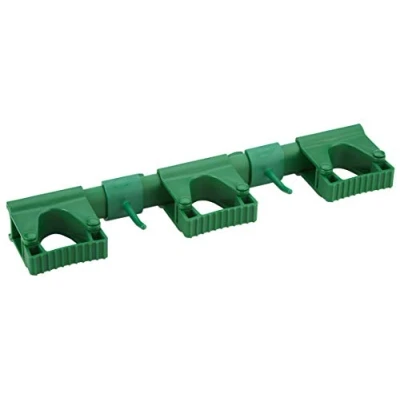 Afbeelding van Vikan Ophangsystemen Hygiene Hi Flex Ophangsysteem met 3 Rubber Band Klemmen en 2 Haken Groen 420mm