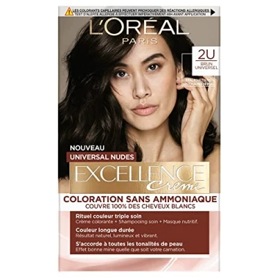 Afbeelding van L&#039;Oréal Paris Permanente haarverfset zonder ammoniak dekt 100% wit haar uitstekende crème universele nudes nuance: universeel bruin (2)