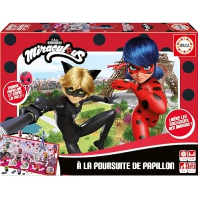 Image de Jeu de société Educa Borras Miraculous Ladybug A la Poursuite Papillon