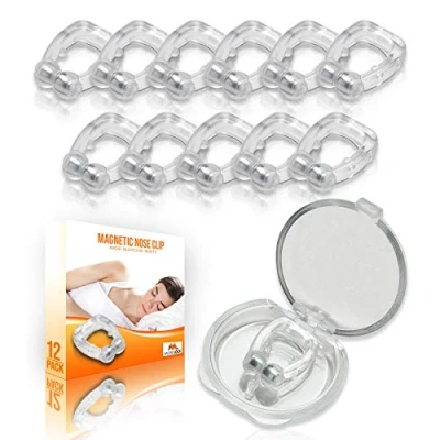 Afbeelding van Mobi Lock Anti snurk magneetclip, 12 stuks, een eenvoudige oplossing voor snurken door de neus, herbruikbare snurkvermindering