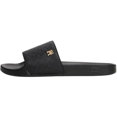 Afbeelding van Tommy Hilfiger Muiltjes, Dames, Maat: 36, Black Textiel/ synthetisch