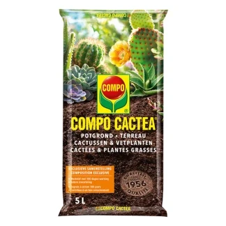 Afbeelding van COMPO SANA Potgrond Cactussen &amp; Vetplanten incl. meststof met 100 dagen lange werking voor een goede inworteling zak 5L