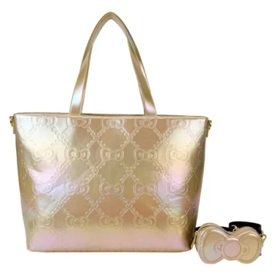 Afbeelding van Loungefly Hello Kitty by Tote Bag 50th Anniversary Gold Bags