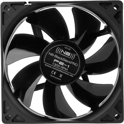Afbeelding van NoiseBlocker BlackSilent Pro PE 1 PC ventilator Zwart (b x h d) 92 25 mm