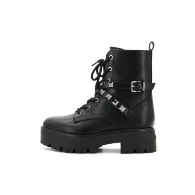 Afbeelding van Guess Enkellaarsjes met plateauzool NERO, Dames, Maat: 39, Nero Leer