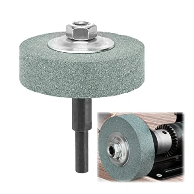 Afbeelding van XZEIT slijpschijf en adapter voor boormachine, metalen slijpkop, omzetting van elektrische boor naar slijpmachine, 75 mm OD 10 ID groen