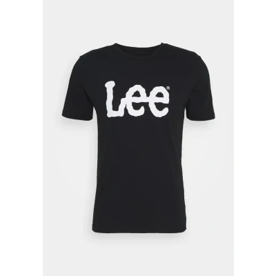 Afbeelding van Lee Woobly LOGO TEE Tshirt print, Heren, Maat: Small, Black