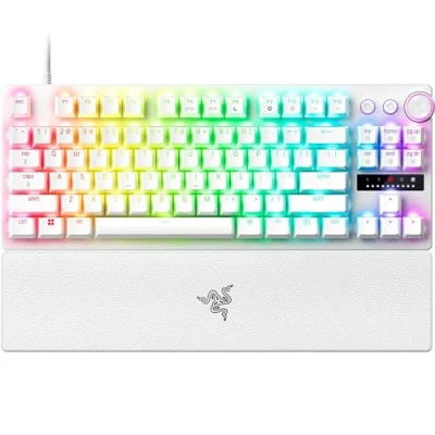 Afbeelding van Razer Huntsman V3 Pro Compact Toetsenbord TKL Optische Switches RGB Wit US Layout