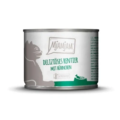 Afbeelding van MjAMjAM Cat Smakelijke Maaltijden Blik 6x200g Rendier, Kip &amp; Wortels