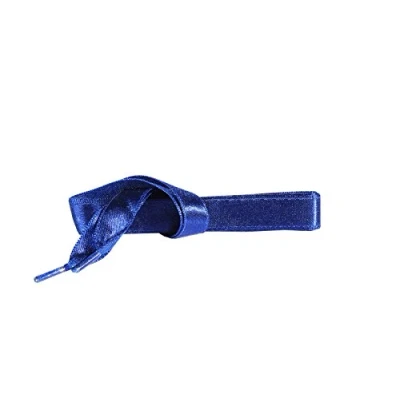 Afbeelding van Kaps Fantasieveters, satijnen linten voor sneakers en schoenen, veters volwassenen kinderen, breed, plat, kwaliteit, verschillende kleuren lengtes, 1 paar, Blauw