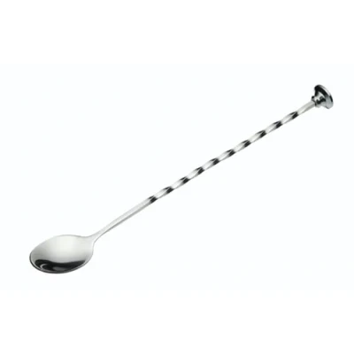 Afbeelding van Cocktail Lepel met Stamper, 28 cm, RVS BarCraft