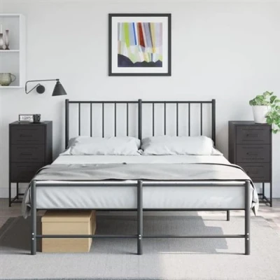 Afbeelding van Nachtkastjes 2 st 36x39x78 cm staal zwart