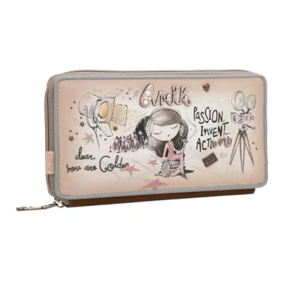 Afbeelding van Anekke Portemonnee Hollywood Studio RFID Wallet Navy Blue Donkerblauw