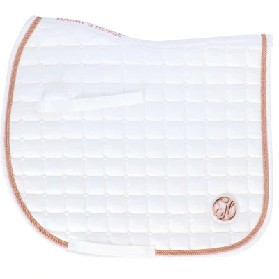 Afbeelding van Harry&#039;s Horse Zadeldekje Reverso Comp. VZ Wit/Rosegold Cob