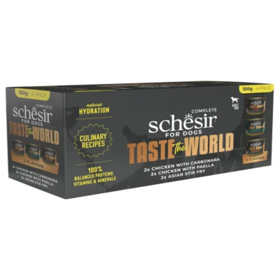 Afbeelding van Schesir Taste The World Hond Variatie Pack 6 x 150 gr