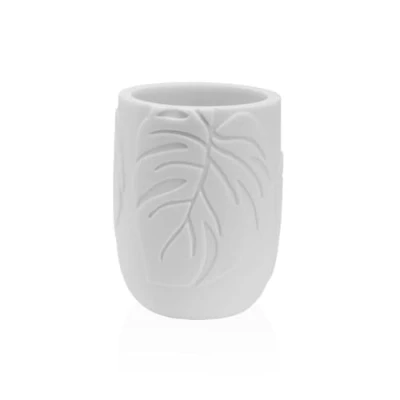 Afbeelding van Tandenborstelhouder Versa Palm Wit Hars 7 x 9 cm