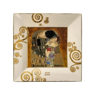 Afbeelding van Goebel® Gustav Klimt Decoratieve Schaal &quot;De Kus&quot; Porselein, 16cm