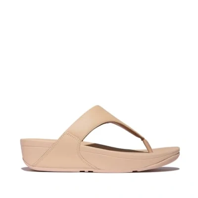 Afbeelding van Fitflop Lulu Teenslippers voor dames, leer, Beige
