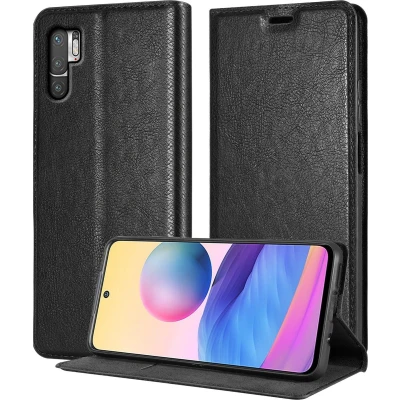Afbeelding van Cadorabo Hoesje geschikt voor Xiaomi RedMi NOTE 10 PRO in ZWARTE NACHT Beschermhoes met magnetische sluiting, standfunctie en kaartvakje Book Case Cover Etui