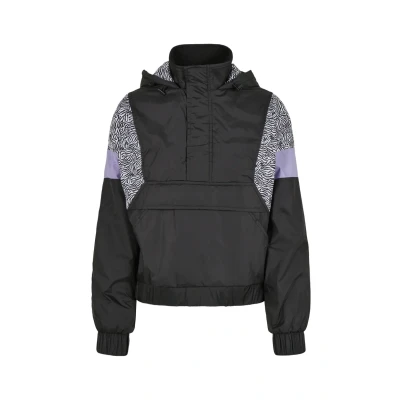 Afbeelding van Urban Classics Mixed Windjack, Dames, Maat: 3XL, Black/zebra