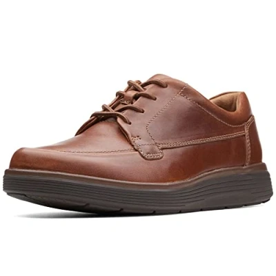 Afbeelding van Clarks Un Abode Ease Heren Veterschoenen Dark Tan Leather Maat 41