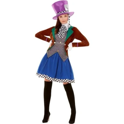 Afbeelding van Smiffys Miss Hatter Kostuum XL Multicolours