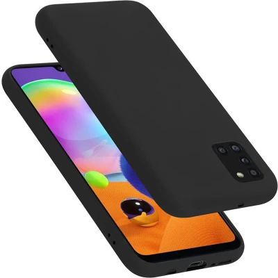 Afbeelding van Cadorabo Hoesje geschikt voor Samsung Galaxy A31 in LIQUID ZWART Beschermhoes gemaakt van flexibel TPU silicone Case Cover