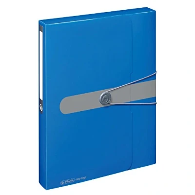 Afbeelding van Herlitz elastische map A4 PP ondoorzichtig blauw