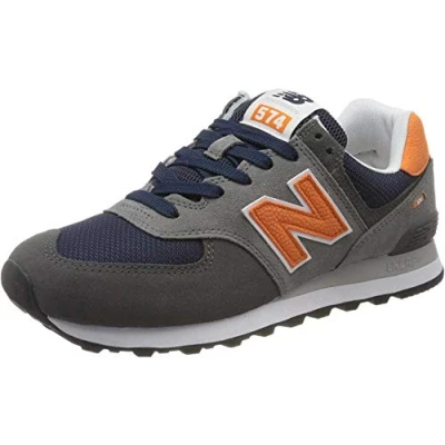 Afbeelding van New Balance 574 Sneakers laag, Maat: 40.5, Grey/navy Leer en textiel