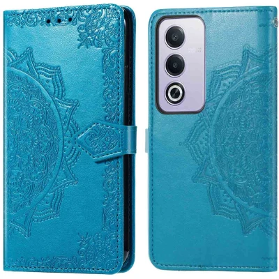 Afbeelding van imoshion Hoesje Geschikt voor Oppo A80 (5G) Met Pasjeshouder Mandala Bookcase Turquoise