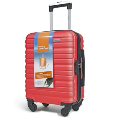Afbeelding van KINSTON Cabinekoffer met 4 afneembare wielen, lichte en duurzame handbagage, LowCost maat, draaibare Rood