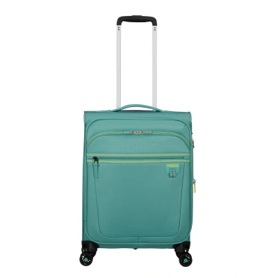 Afbeelding van American Tourister Reiskoffer Aerospin Spinner S uitbreidbaar handbagage Dusty Turquoise 1,9 kg