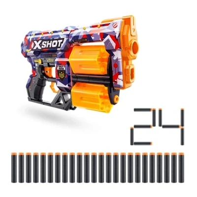 Afbeelding van X Shot Skins Malice Dread (12 darts), schuimrubberen dartblaster, speelgoedpistool, darts met luchtzaktechnologie