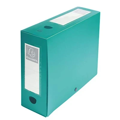 Image de Boîte Exacompta de Classement à pression Dos 100mm Polypro Vert