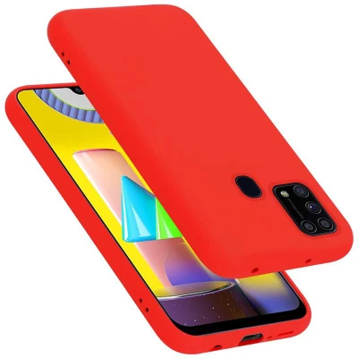 Afbeelding van Cadorabo Hoesje geschikt voor Samsung Galaxy M31 in LIQUID ROOD Beschermhoes gemaakt van flexibel TPU silicone Case Cover