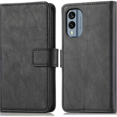 Afbeelding van iMoshion Hoesje Geschikt voor Nokia X30 Met Pasjeshouder Luxe Bookcase Zwart
