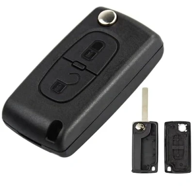Afbeelding van Energy 01 Sleutelhoes compatibel met Citroen C2 C3 C4 C5 C6 C8 Xsara Picasso Berlingo Peugeot 207 307 308 407 408 3008 5008 Partner 807 1007 Fiat ULYSSE (3 knoppen Citroen, HU83