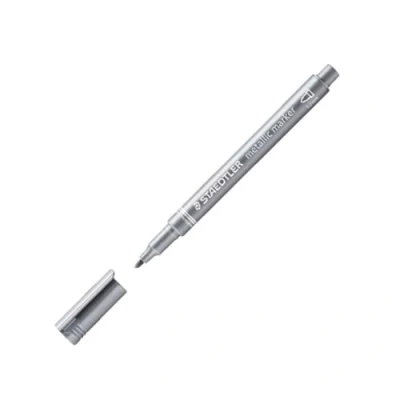 Afbeelding van metallic pen zilver