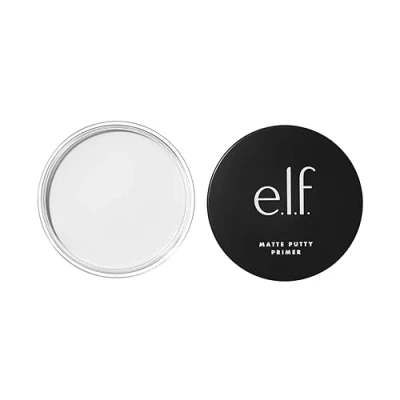 Afbeelding van e.l.f, matte stopverfprimer, perfect voor de huid, licht, olievrije formule, matteert, absorbeert overtollige olie, vult poriën en fijne lijntjes, zacht, mat oppervlak, houdt hele dag, 21 g