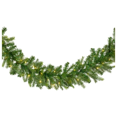 Afbeelding van Everlands Guirlande Grandis Kerstversiering Ø20x270 cm Groen 80 Led