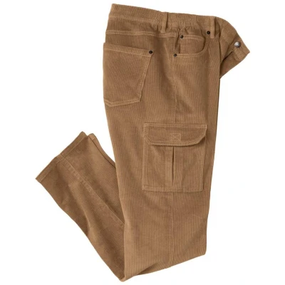 Afbeelding van ATLAS FOR MEN Cargobroek voor heren, fluweel, regular fit, grote maat, Lichte kameel