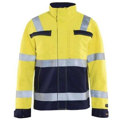 Image de Veste multinormes jaune fluorescent/marine