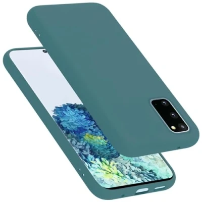 Afbeelding van Cadorabo Hoesje geschikt voor Samsung Galaxy S20 in LIQUID GROEN Beschermhoes gemaakt van flexibel TPU silicone Case Cover