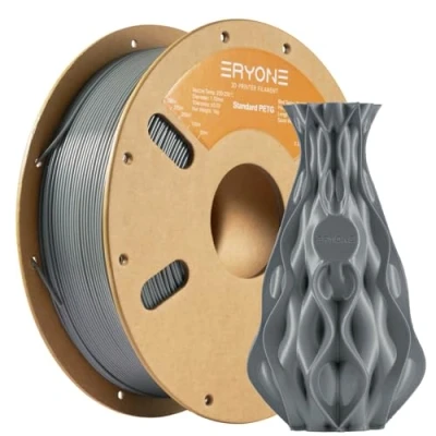 Afbeelding van ERYONE PETG filament 1,75 mm, 3D printer, 1 kg, +/ 0,03 grijs