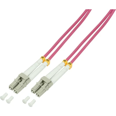 Afbeelding van LogiLink FP4LC01 Glasvezel Optische vezel Aansluitkabel 50/125 µ Multimode OM4 1.00 m