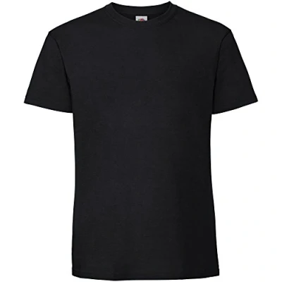 Afbeelding van Fruit of the Loom T shirt voor heren, zwart.