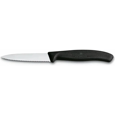 Afbeelding van Victorinox Schilmes Swiss Classic Zwart Gekarteld 8 cm