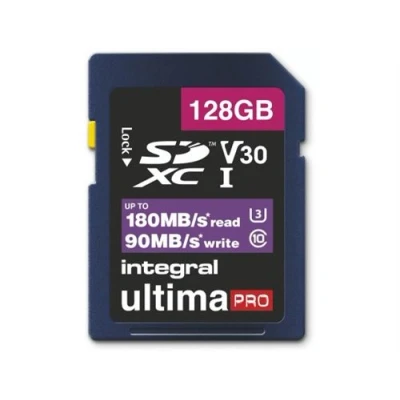 Image de Integral UltimaPro Carte mémoire flash 128 Go Video Class V30 / UHS I U3 Class10 SDXC